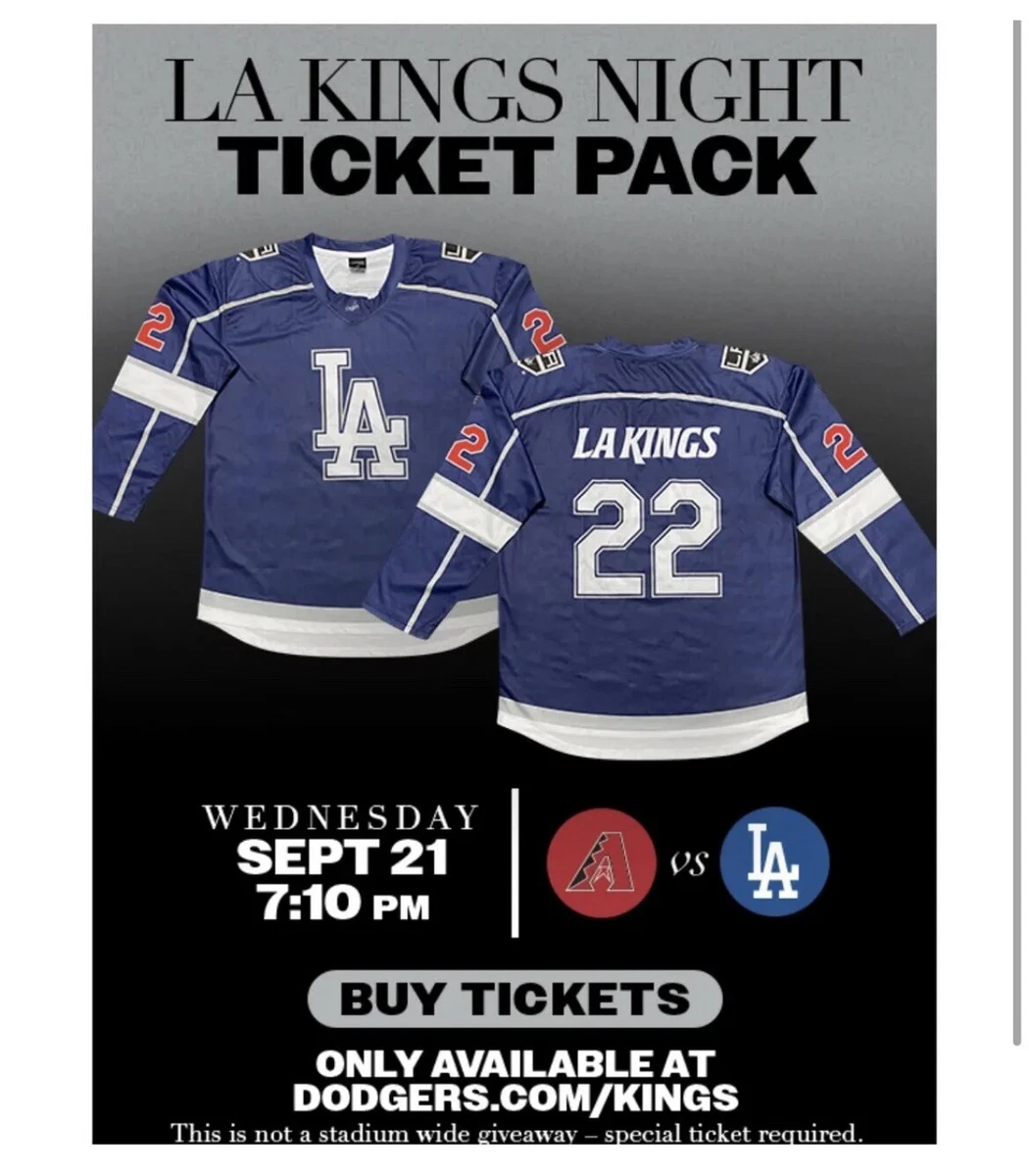 Los Angeles Dodgers LA Kings Special Promo Jersey Size Adult XL SGA 9/21/22