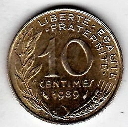 Pièces de monnaie françaises de 20 centimes à 10 centimes