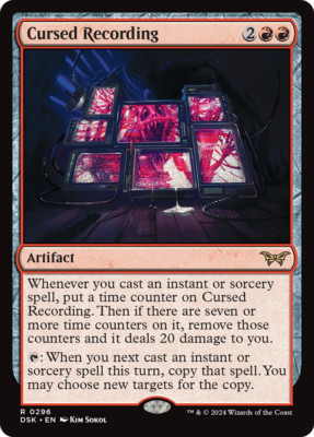 x1 Cursed Recording DSK Duskmourn MTG 296 RARE LURKING EVIL M/NM 1x