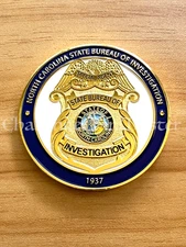 F65 North Carolina State Bureau of Investigation SBI Police Challenge Coin