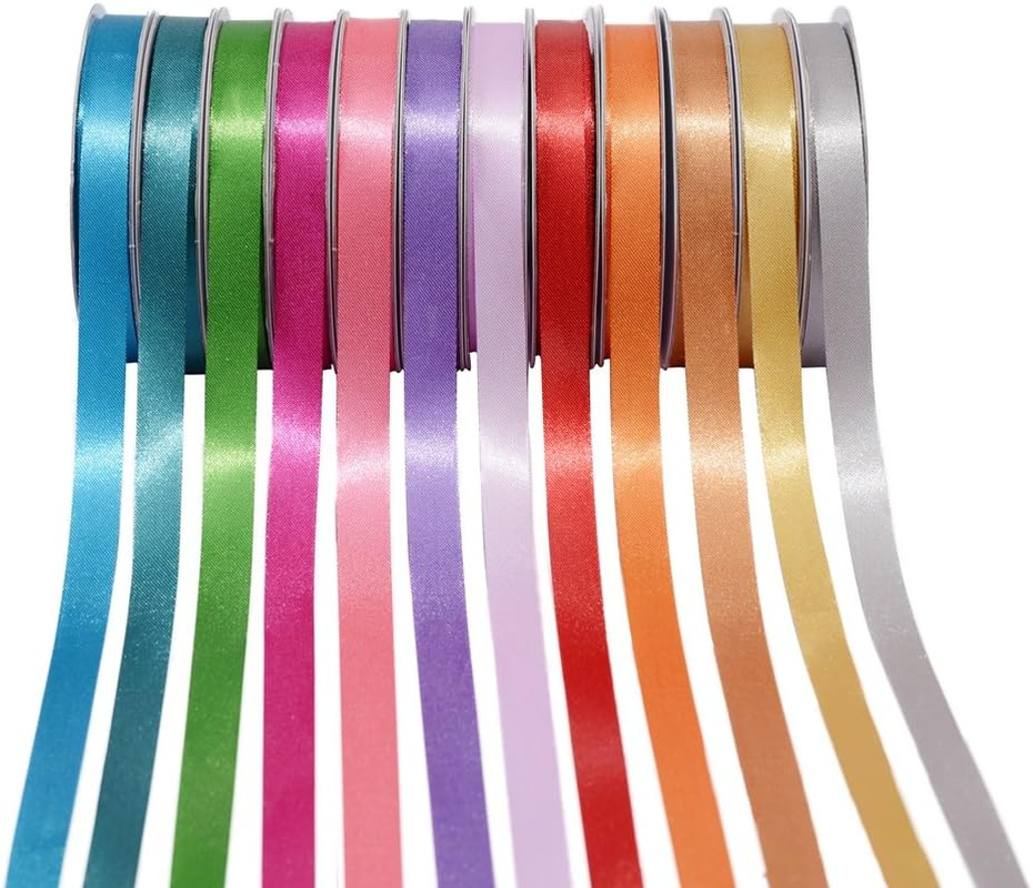 3/8 Inch Satin Ribbons Assorted Colors (Solid Bright) | eBay