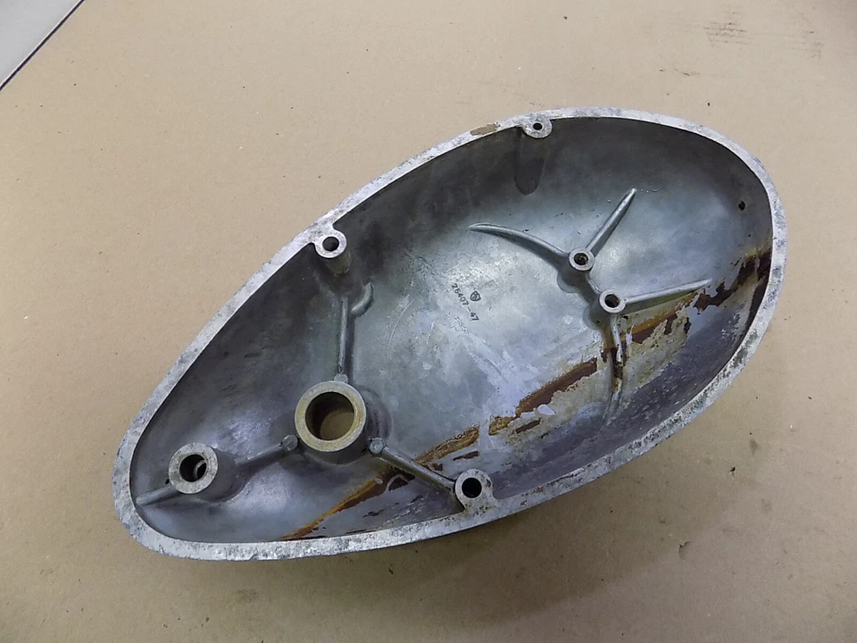 Harley-Davidson Hummer 125 1958/Bonita cubierta lateral del embrague del motor izquierdo original Foto 4 de 4