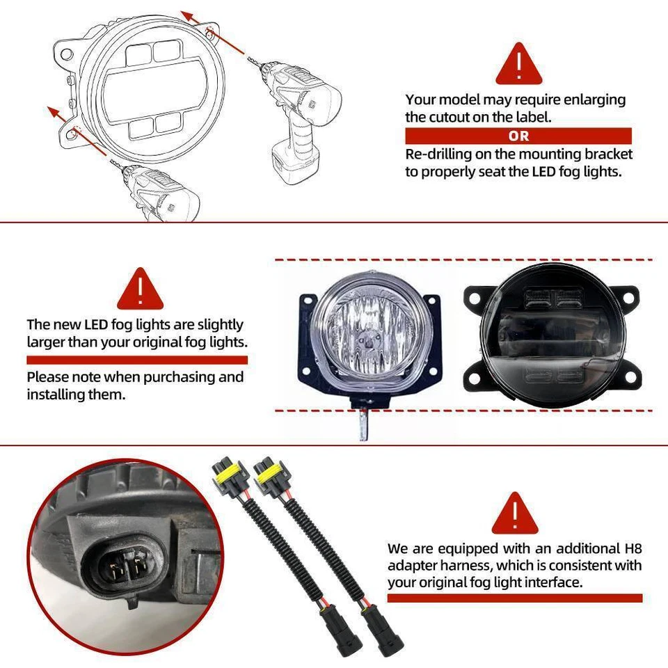 Farol de neblina LED + DRL âmbar/branco para Alfa Romeo Giulia Stelvio 159 Spider 939 Brera - Imagem 4 de 4