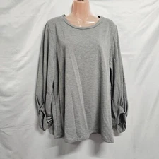 Pleione Top Blouse Shirt Women Size XXL Gray