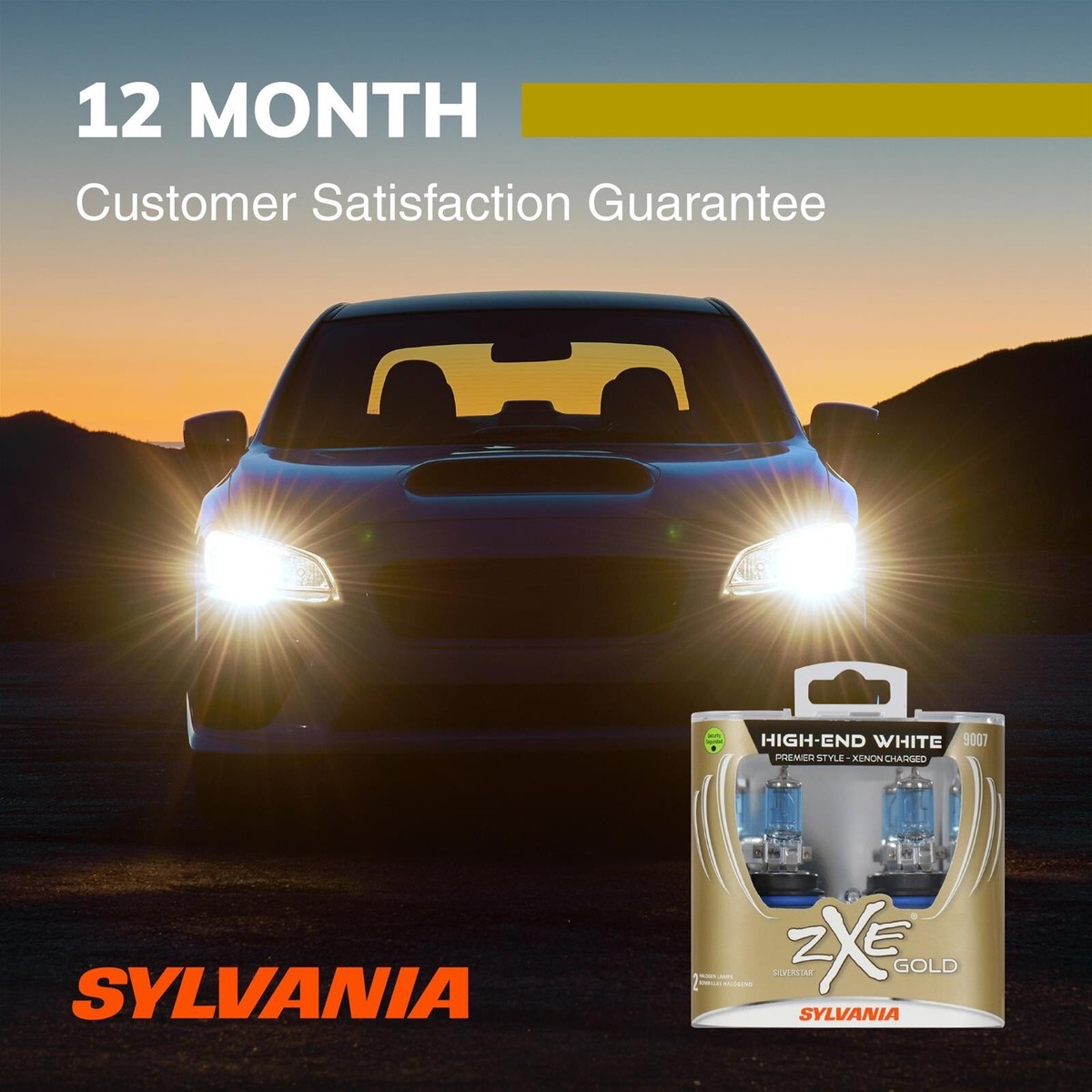 Sylvania Silverstar ZXE Gold 9007 HB5 65/55W Two Bulbs Sylvania Silverstar ZXE Gold 9007 HB5 65/55W Two Bulbs