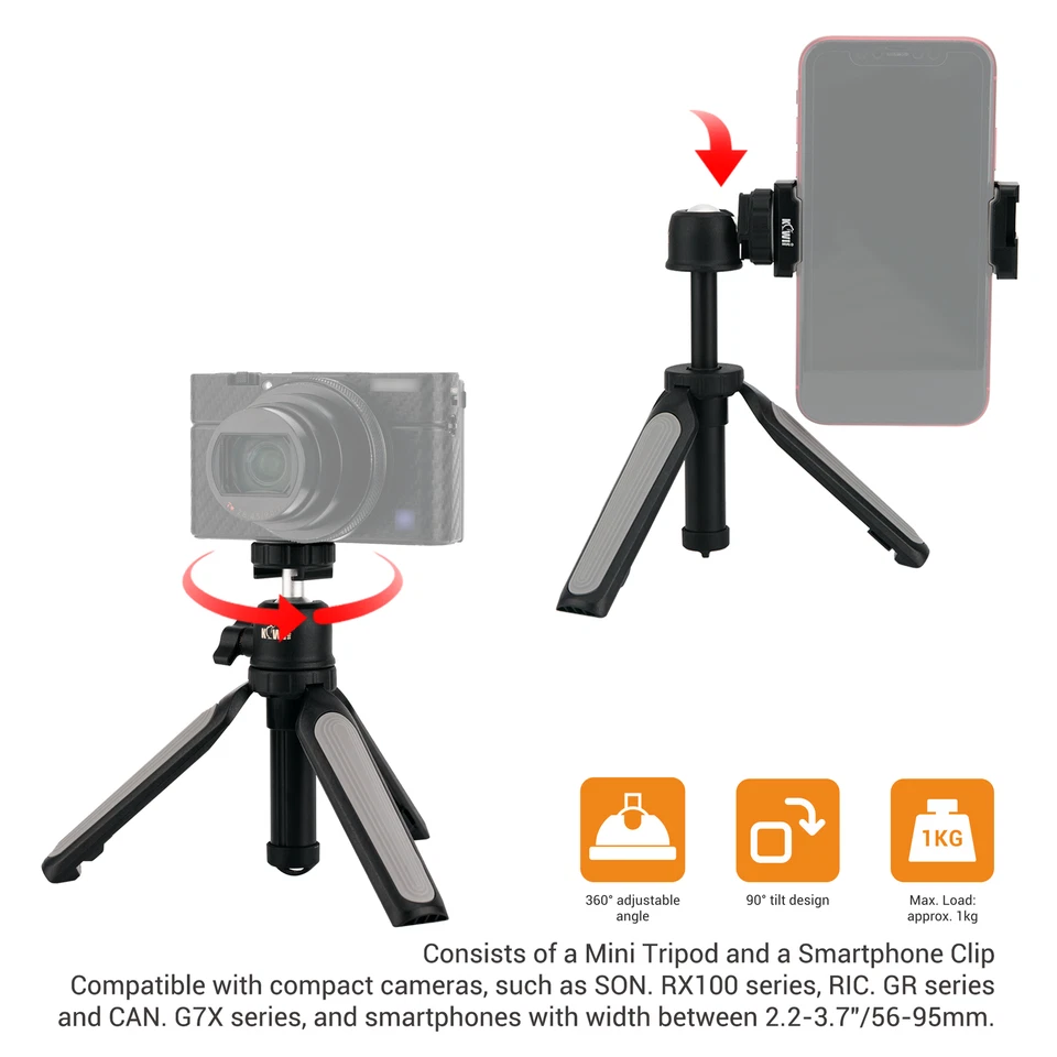 Shooting Grip Tripod for Cellphone Compact Camera Sony RX100 VII VA VI V IV III - Image 4 of 4
