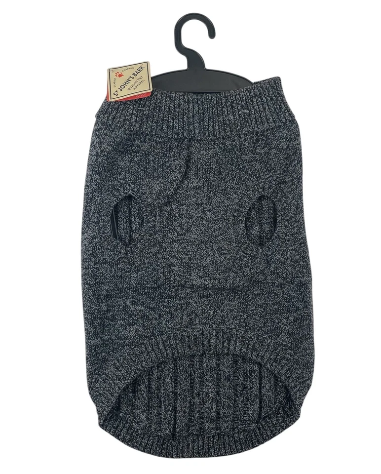 Abrigo chaqueta tejido St Johns Bark perro cálido talla grande gris negro mármol NUEVO Foto 2 de 4