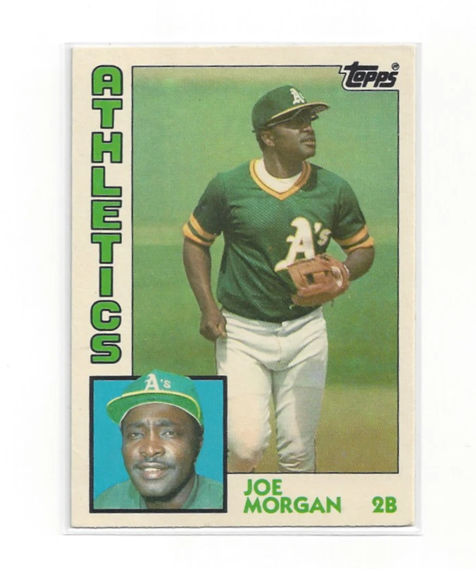 Joe Morgan 1984 Topps Traded #82T Athletics HOF 2 MVP Vintage MLB Baseball RAW