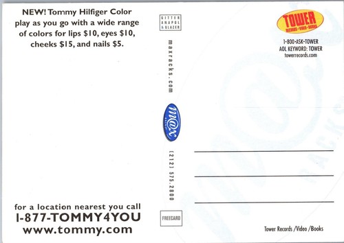 Advertising Ad Postcard Tommy Hilfiger Color Play Makeup Collection - Picture 2 of 4
