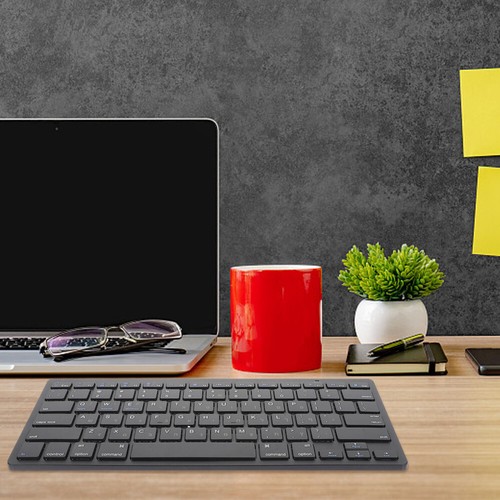Hebrew Keyboard Wireless Ergonomic Portable Office Desktop Round - 第 1/12 張圖片