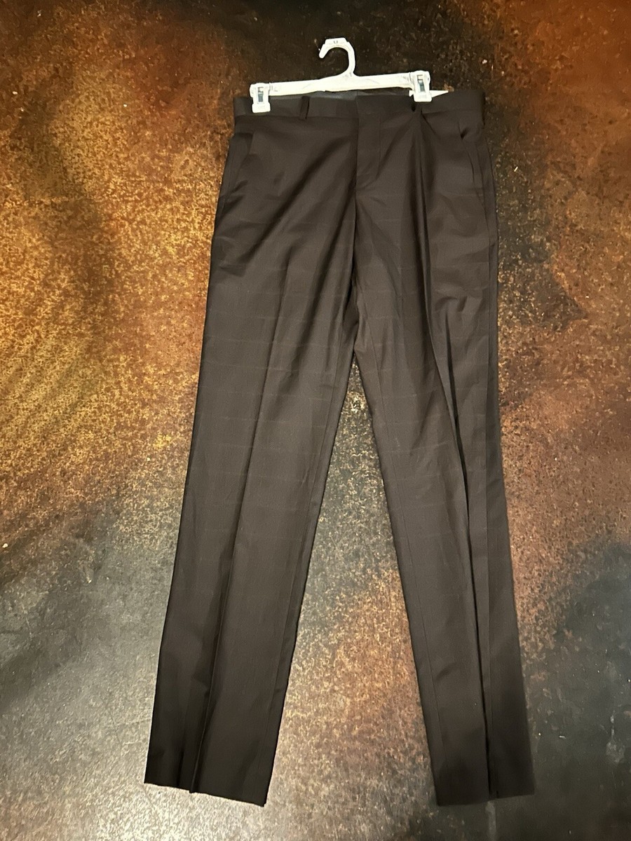 perry ellis portfolio casual stretch dress pant Perry Ellis Portfolio Men's Slim Fit Tech Portfolio Dress Pants in Black, Size 34, 100% Polyester