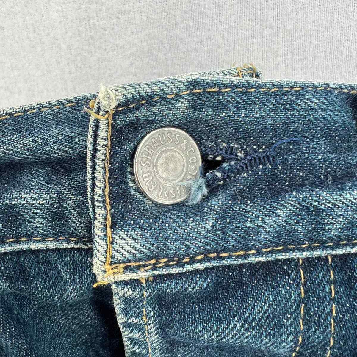 LEVIS 503B Big E Selvage Vintage 90s Jeans 30 x 34 Dark Blue LEVIS 503B Big E Selvage Vintage 90s Jeans 30 x 34 Dark Blue