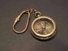 Antique Vintage Style Solid Brass Compass Keychain Gift Item