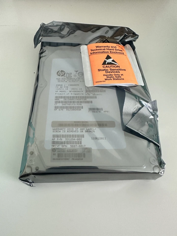 AG803B HP EVA M6412A 450GB 15K FIBRE CHANNEL DRIVE - Image 3 of 3