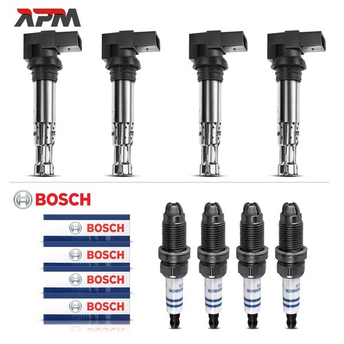 4x BOBINA DE ENCENDIDO + 4x BUJÍAS ORIGINALES BOSCH PARA AUDI SKODA VW GOLF PASSAT POLO - Imagen 3 de 8