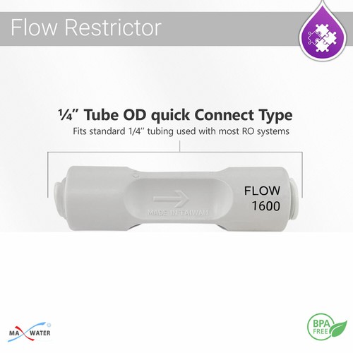 Max Water Reverse Osmosis / RO Flow Restrictor 1600 ML/ Min, Quick type - Picture 2 of 2