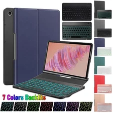 For Lenovo Tab Plus 11.5" 2024 Bluetooth Keyboard Leather Folio Flip Case Cover