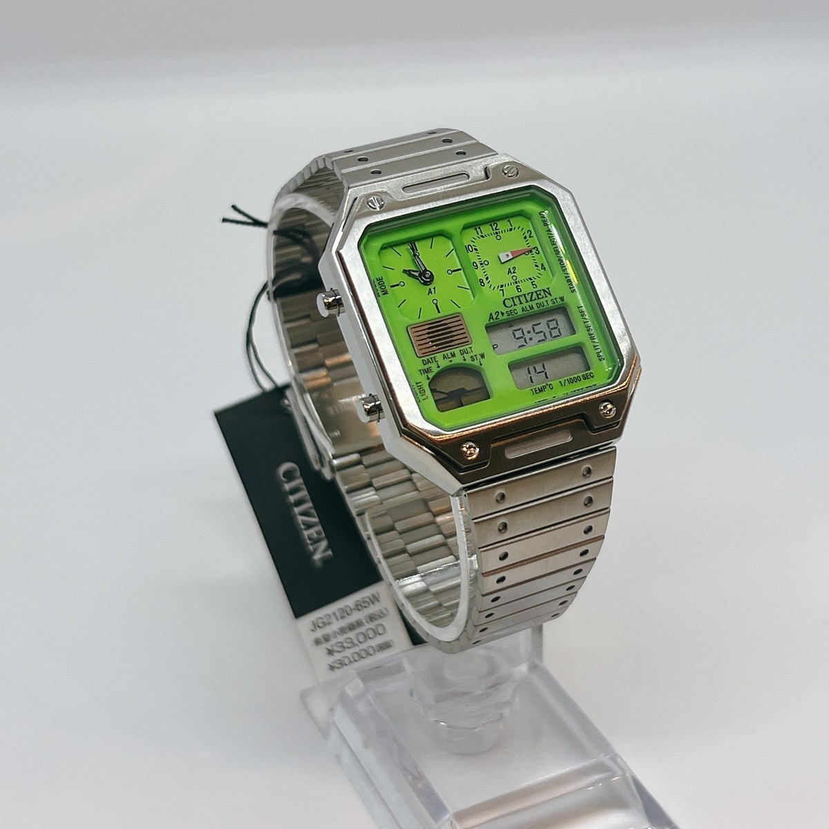Citizen Ana-Digi Temp Stainless Steel Men Watch JG2120-65W TiCTAC