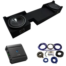Fits 04-08 Ford F-150 Super Crew Alpine SWT-10S4 Dual 10" Sub Box & S-A60M Amp