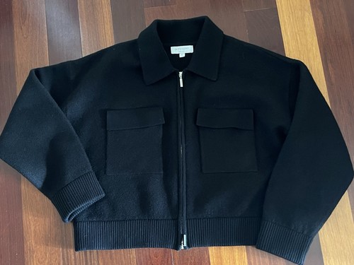 WITCHERY 100% Wool BLACK Cardigan Size XL Excellent As New Condition