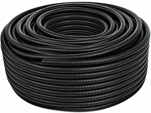 American Terminal 20 Feet Black 3/8" Split Wire Loom Conduit Polyethylene Tubing - Picture 3 of 7