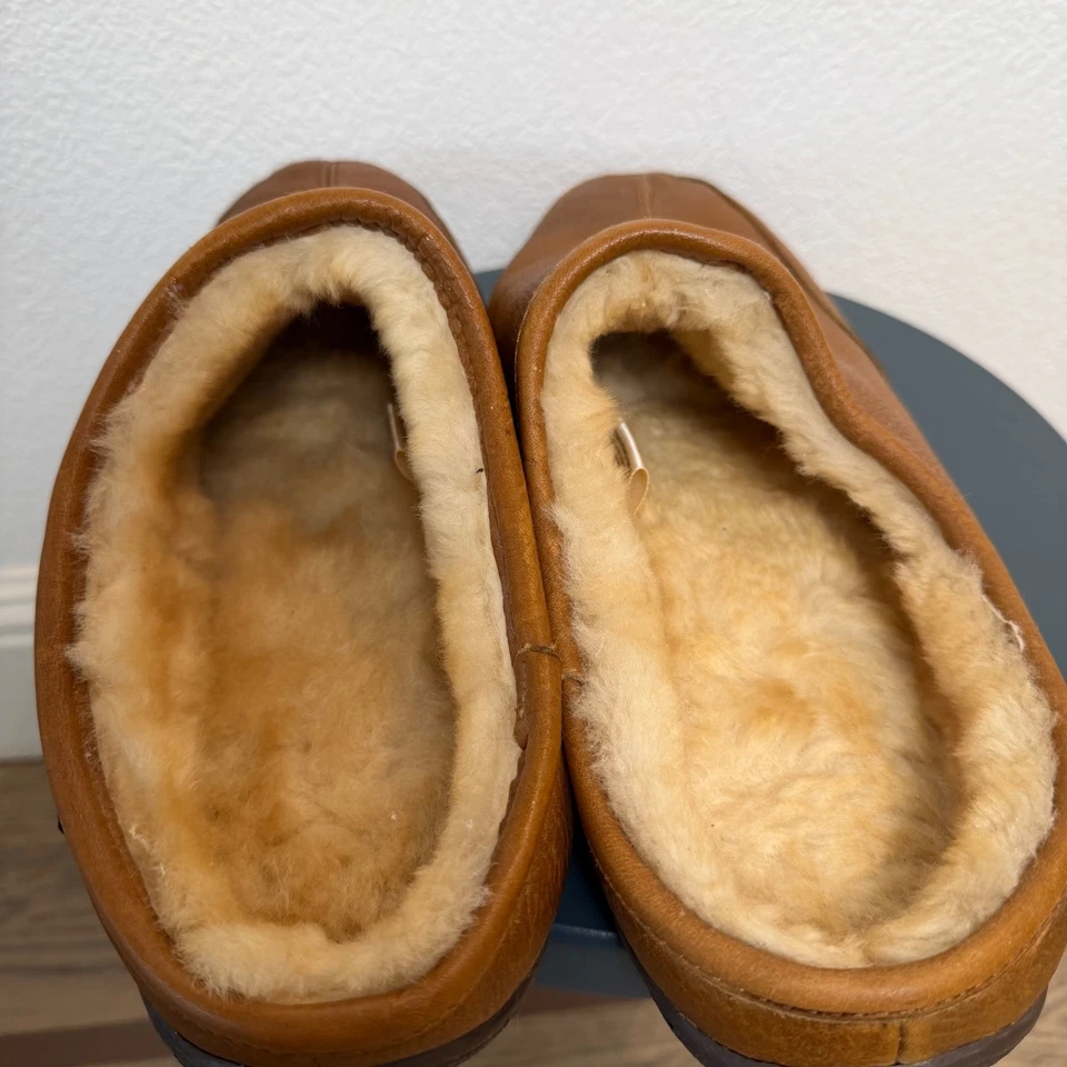 Zapatillas zueco forradas de piel de oveja Cabelas para hombre talla 13M marrón Foto 4 de 4