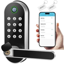 Fingerprint Smart Door Lock Keyless Entry Biometric Deadbolt with App Control