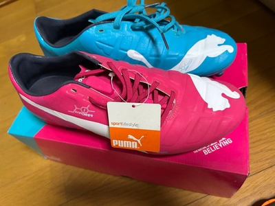 #ad Puma Evopower 1 Trix HG US 8 UK 7 103061 01 Soccer Football Cleats Blue Pink $224.99