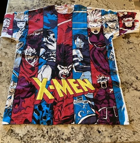 Vintage 1993 Xmen Wolverine Marvel Comic Images AOP Single Stitch FOTL Shirt XL