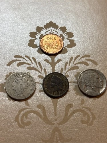 U.S. Coin Lot! Indian Head Cent Wheat Penny Liberty V & Buffalo Nickel. FREE S&H