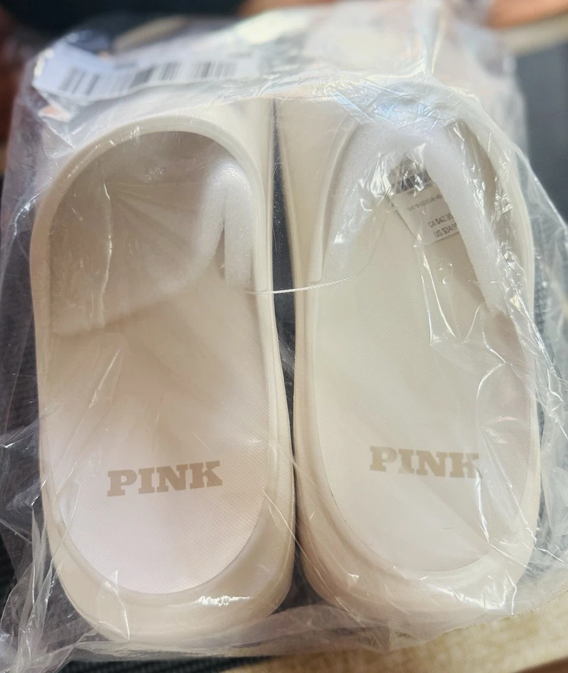 Zapatillas Victoria's Secret blancas y rosas #zapatillas grandes 9-10 Foto 2 de 3