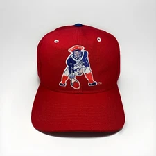 Vintage New England Patriots Hat NEW ERA Fitted 7 1/2 NFL Wool Blend Red Cap