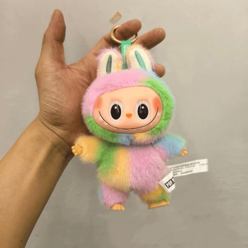 L@BU The Monsters FALL IN WILD V4 Series Keychain Plush Doll Toy 16cm - Rainbow~ - Picture 7 of 7