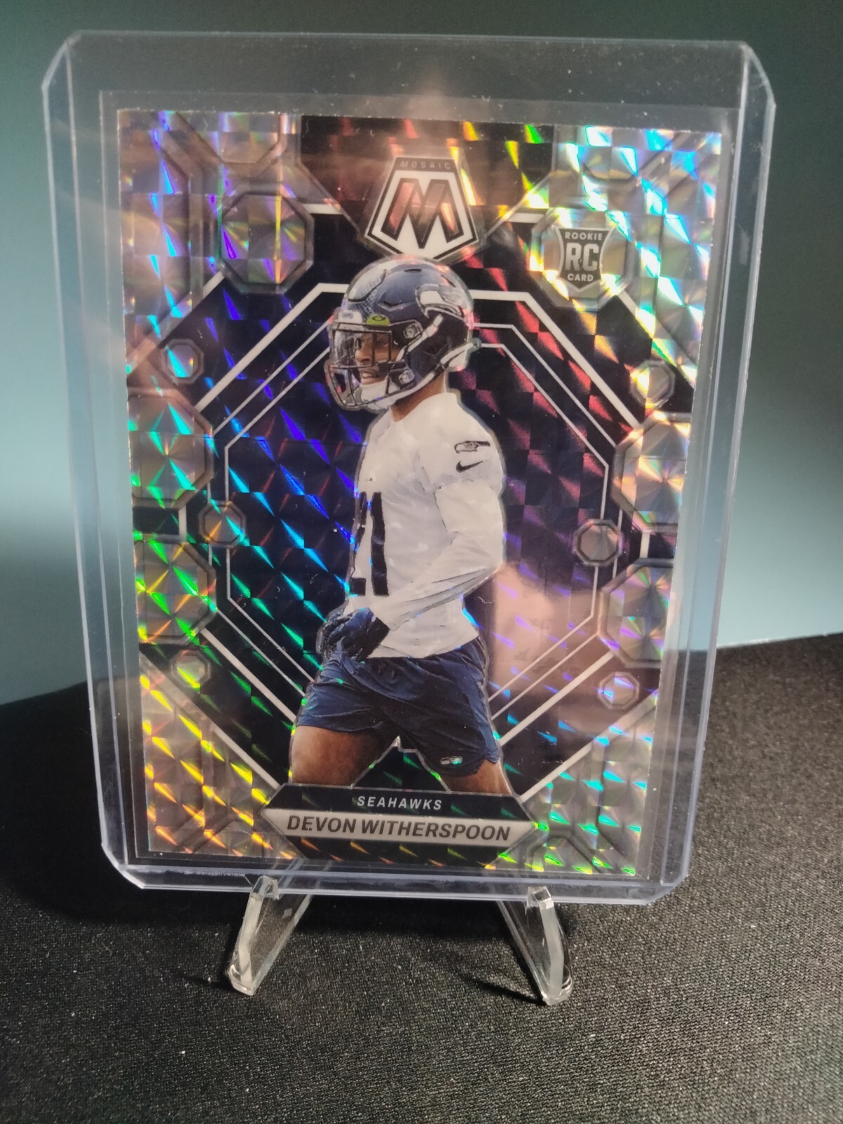 2023 Panini Mosaic - Rookies Mosaic Prizm #313 Devon Witherspoon (RC)