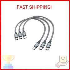 USB C to C Cable 3 Pack 1ft ,Short USB Type C Fast Charging Nylon Braided Charg