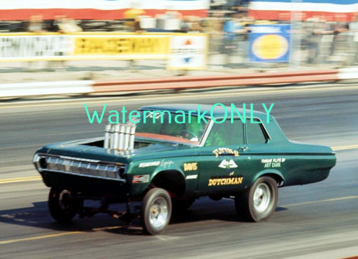 "Flying Dutchman" Al Van Der Woude 1964 Plymouth "Injected" Funny Car PHOTO! #1