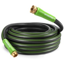 WORKPRO Garden Hose 5/8 IN x 50 FT Heavy Duty Flexible  Lightweight Water Hose