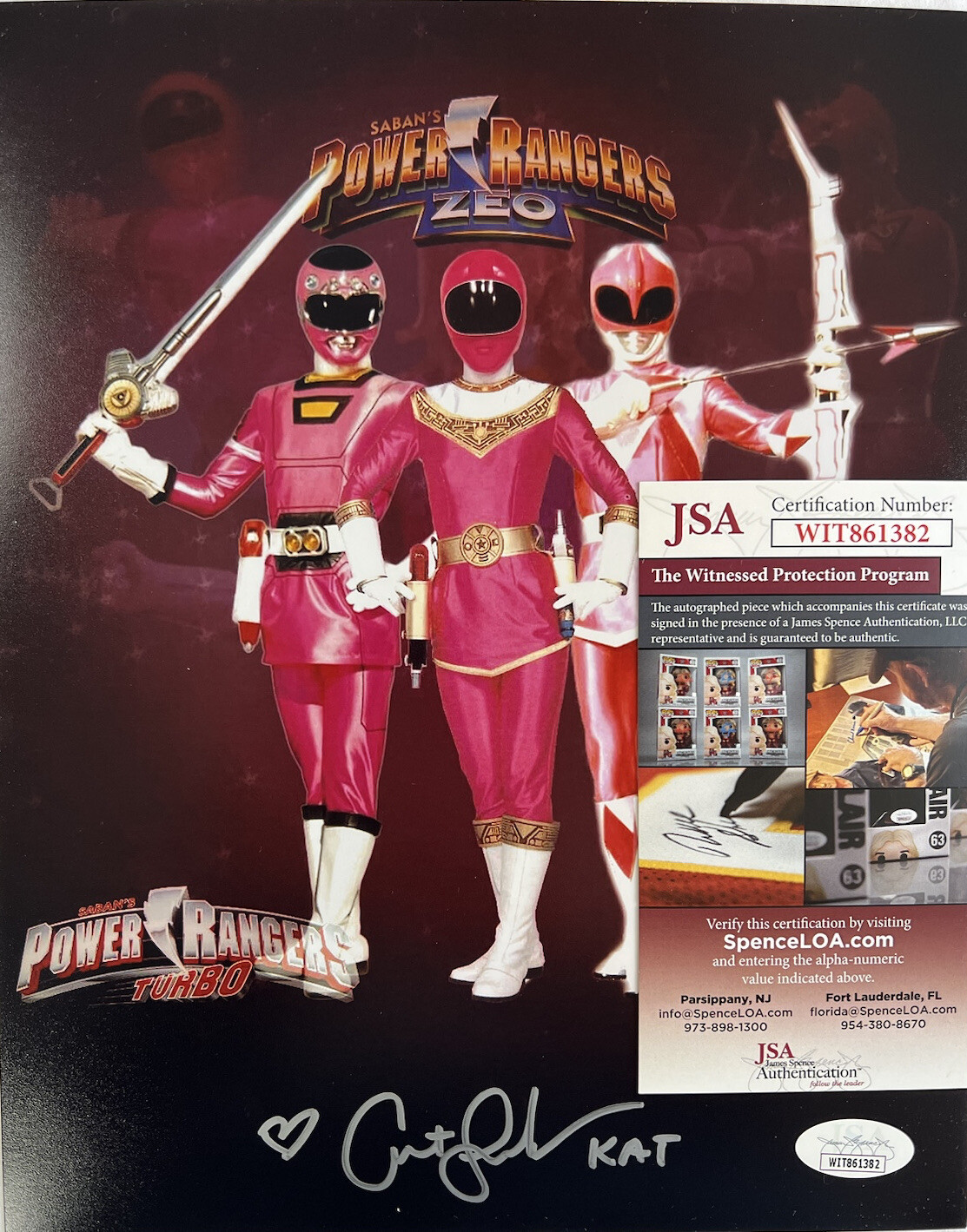 CATHERINE SUTHERLAND POWER RANGERS Signed Autographed 8x10 Photo JSA ...