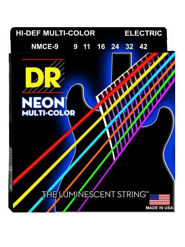 Set corde per chitarra elettrica DR MCE-9 Multi Color 09-042