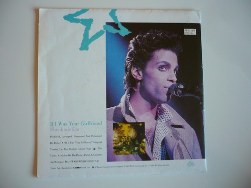 Prince If I Was Your Girlfriend 7" Vinyl UK 1987 1st Press Single & Poster Cover - Picture 10 of 16