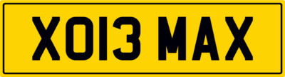 XO13 MAX X MAX   MAXI MAXINE NUMERICAL THEME PRIVATE REGISTRATION NUMBER PLATE