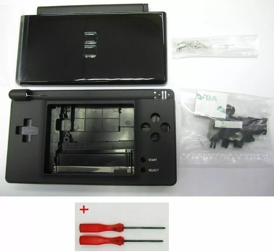 Black Full Housing Shell Case Cover Replacement for Nintendo DS Lite NDSL