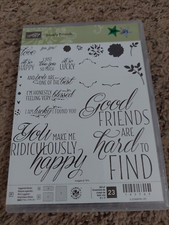 Stampin'Up! "LOVELY FRIENDS" zestaw znaczków Błogosławieni, Miłość, Przyjaciele, Szczęśliwi, Szczęśliwi