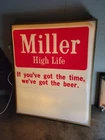 miller high life beer outdoor double sided light up bar Restaurant sign Vintage