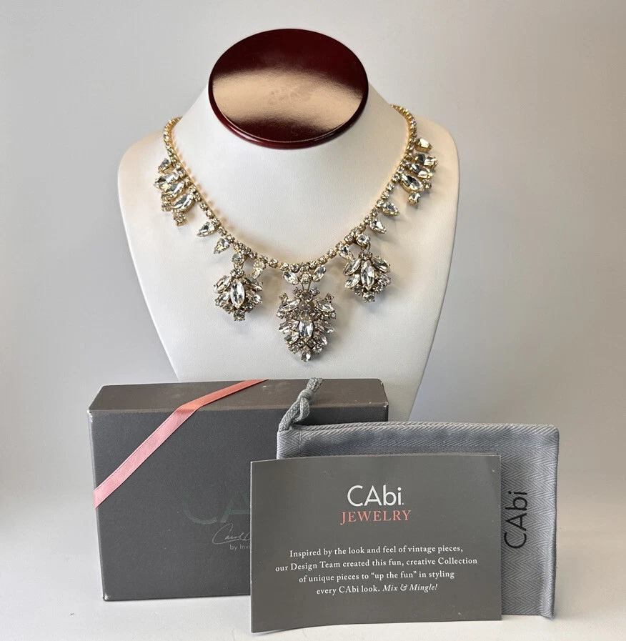 CAbi Necklace Earrings Pendant Brooch Convertible Glass Crystal