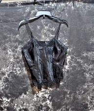 Wondermaid - Vintage Black Nylon Camisole - Size Medium
