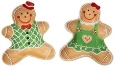 Stephanie Imports Set of 2 Gingerbread Couple Christmas Themed Winter Holiday...