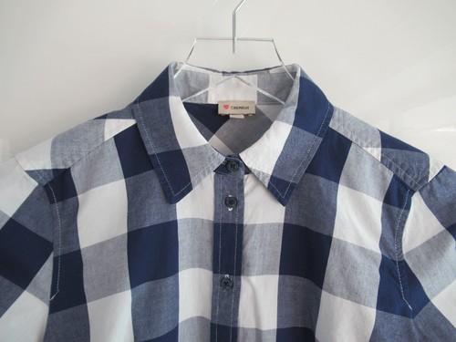 CREMIEUX Women's Long Sleeve Checker Blouse Shirt Size 2 or XS, Blue White NWOT - Picture 2 of 12