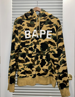 A Bathing Ape Swarovski Bape Hoodie Pullover Authentic Size Large Used 9/10  