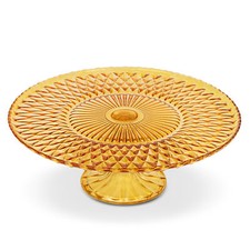 Amici Home Rochester Footed Glass Cake Stand - Amber Amici Home Rochester Footed Glass Cake Stand - Amber - Image 1